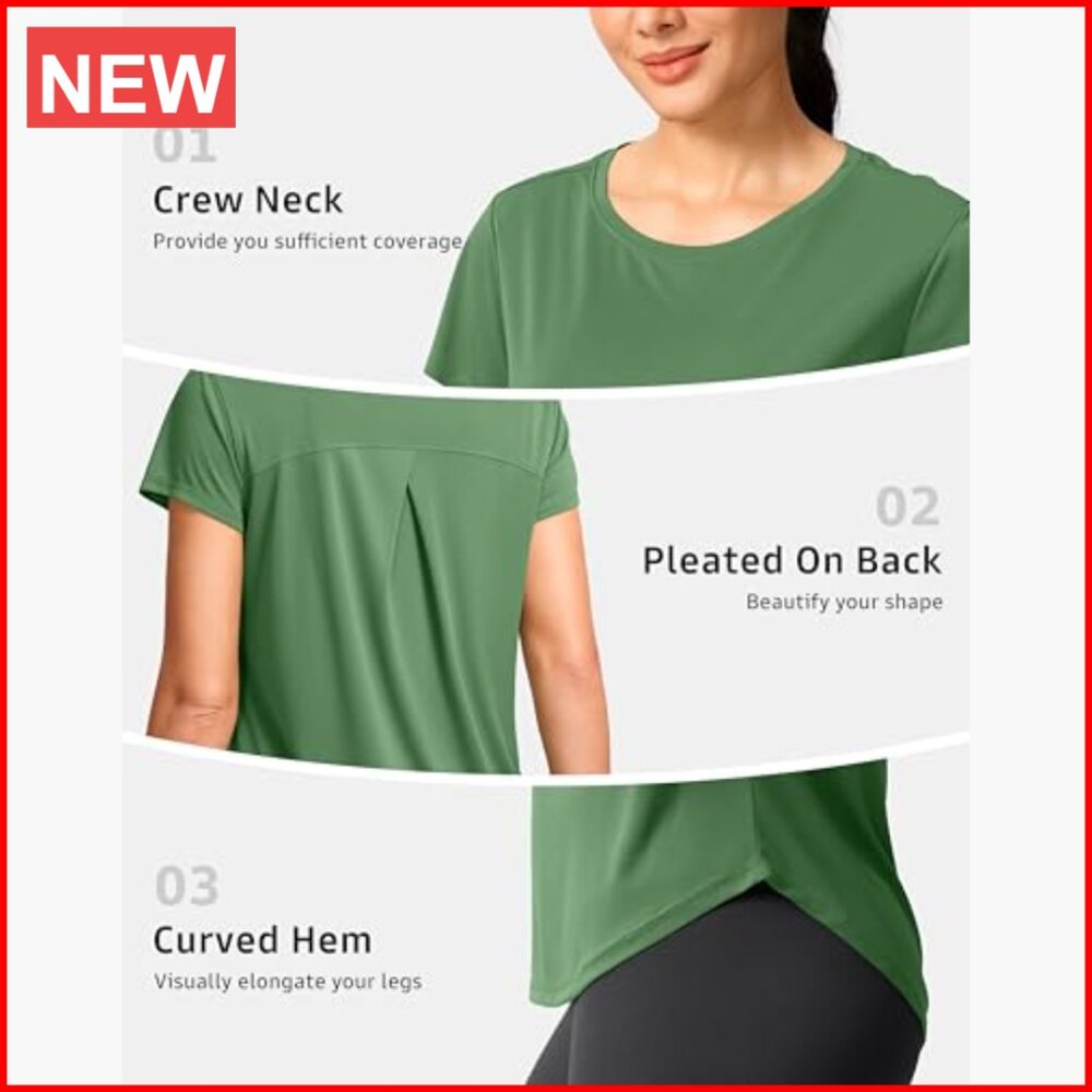 Lightweight Quick Dry Polyester Workout T-Shirt W… - image 4
